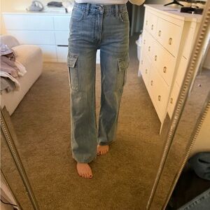Aritzia Light Blue Straight Leg Jeans